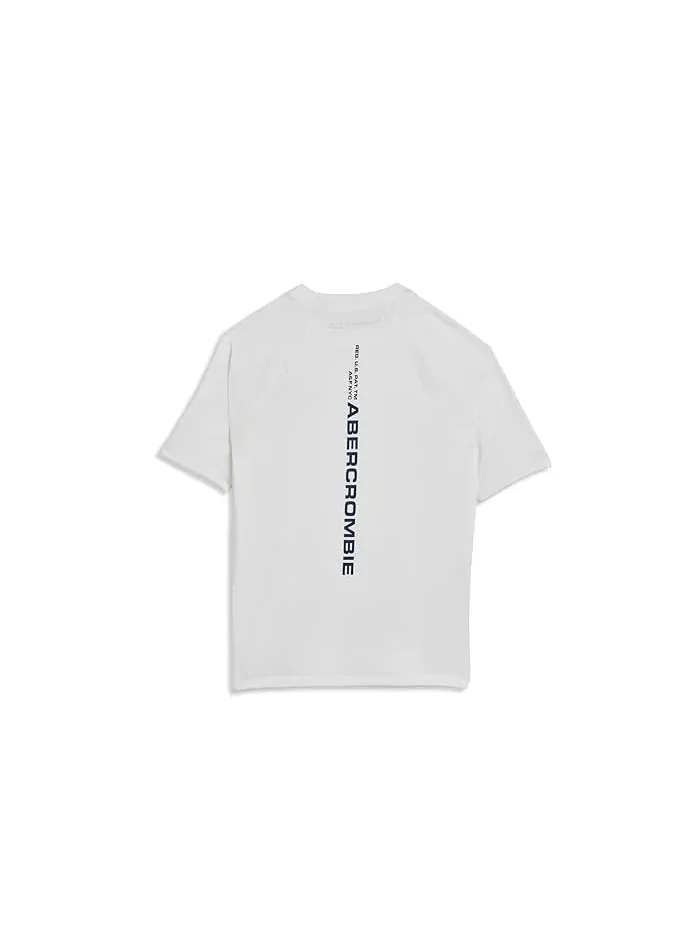 Рашгард Core Short Sleeve abercrombie kids — изображение 2 из 3, яркий белый