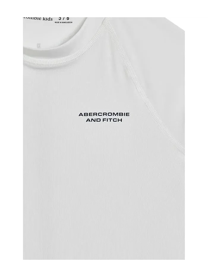 Рашгард Core Short Sleeve abercrombie kids — изображение 3 из 3, яркий белый