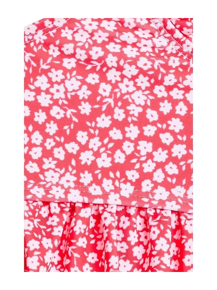 Купальник бикини Ditsy Bloom Frilled Crop Snapper Rock Kids — изображение 3 из 3, красный