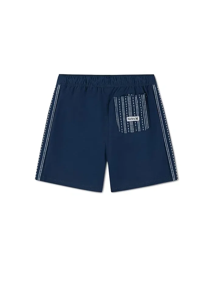 Плавки на резинке Panel Seersucker Pull-On Swim Trunks Hurley Kids — изображение 2 из 4, синий