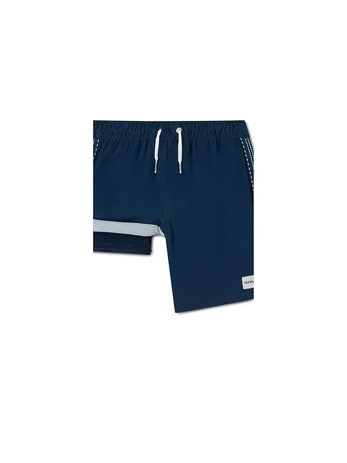 Плавки на резинке Panel Seersucker Pull-On Swim Trunks Hurley Kids — изображение 3 из 4, синий