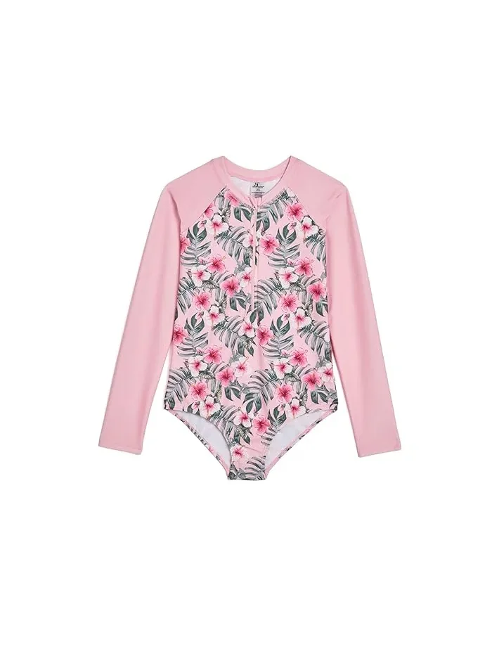Купальник слитный с принтом Hibiscus Deux par Deux
