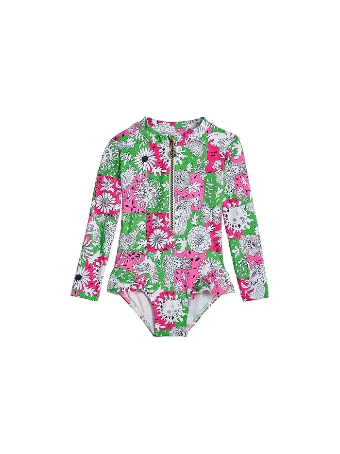 Купальник слитный с защитой UPF 50+ Denning Lilly Pulitzer Kids — мульти