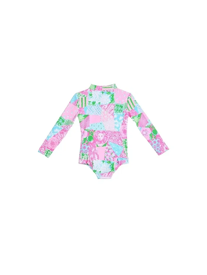 Купальник цельный с защитой UPF 50+ Denning Rashguard Lilly Pulitzer Kids — изображение 2 из 3, розовый