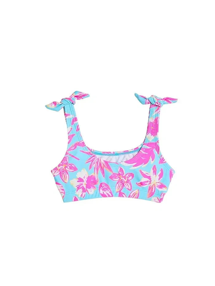 Бикини Snapper Rock Kids Tropical Glow Recycled Crop — изображение 2 из 3, синий