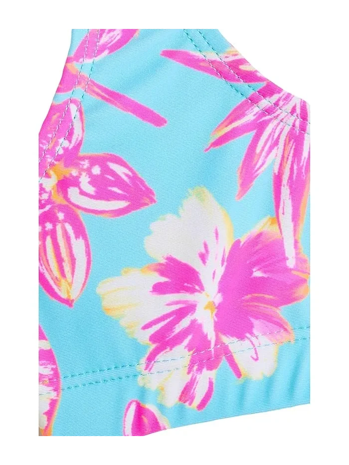 Бикини Snapper Rock Kids Tropical Glow Recycled Crop — изображение 3 из 3, синий
