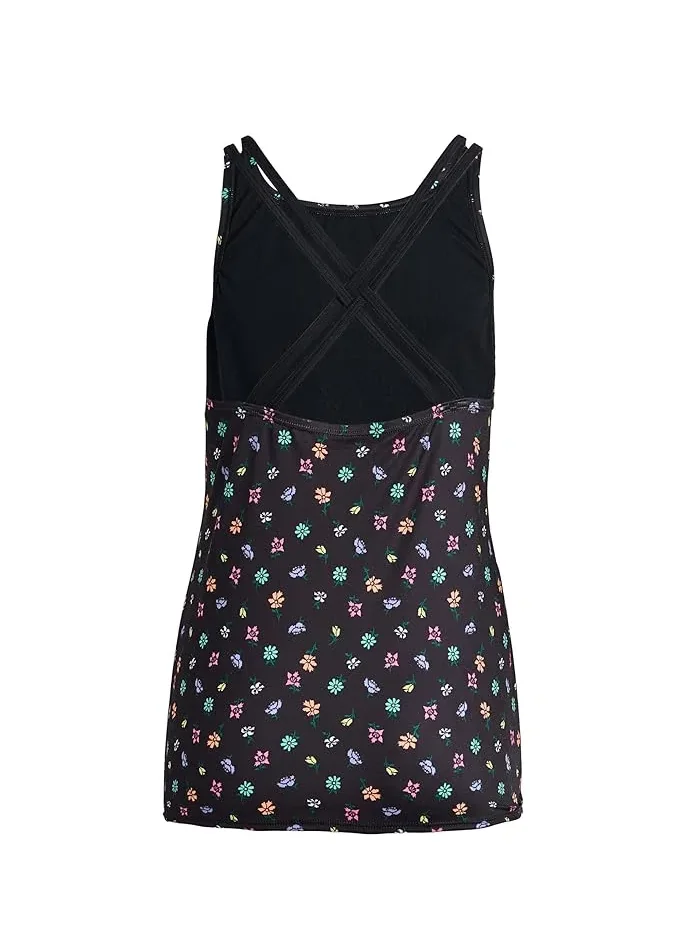 Купальник-танкини с принтом Crafted Blooms Spiderback Nike Kids — изображение 2 из 3, белый///белый