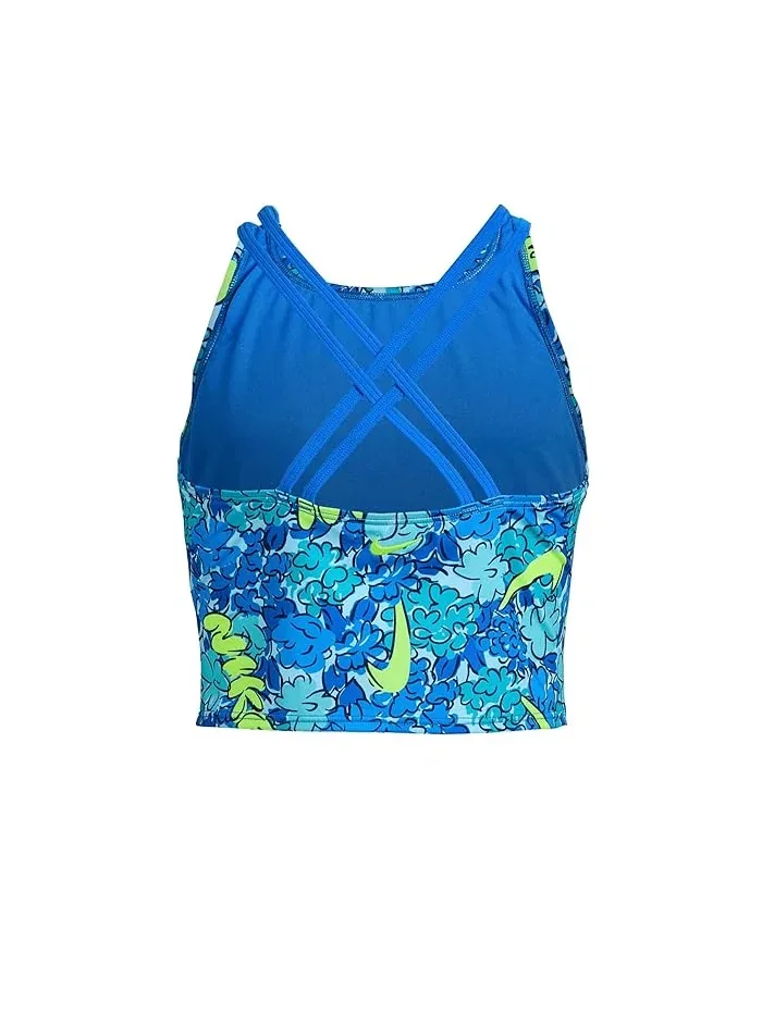 Купальник раздельный Doodle Floral Spiderback Midkini Set Nike Kids — изображение 2 из 3, синий