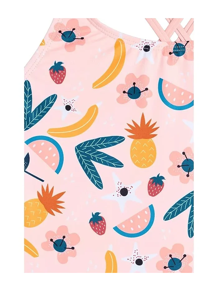 Купальник цельный с принтом Fruits Deux par Deux — изображение 3 из 3, розовый