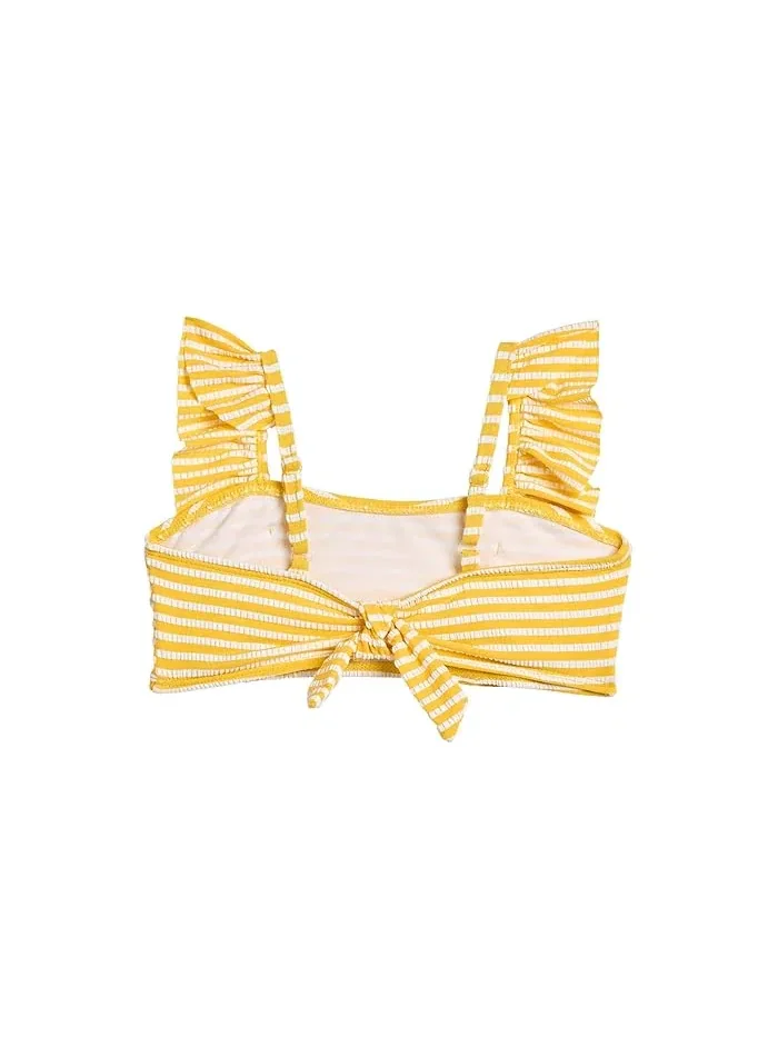 Купальник бикини Sunshine Stripe с оборками Snapper Rock Kids — изображение 2 из 3, желтый