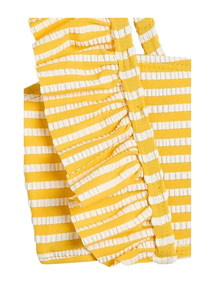 Купальник бикини Sunshine Stripe с оборками Snapper Rock Kids — изображение 3 из 3, желтый
