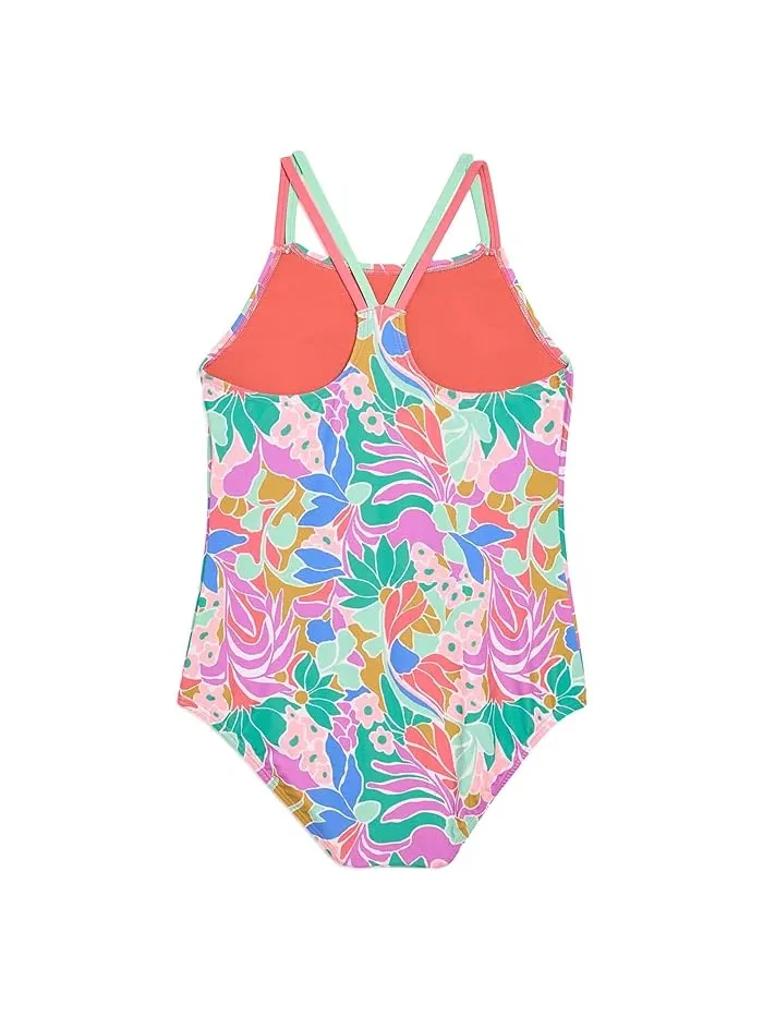 Купальник цельный с цветочным принтом Speedo Kids — изображение 2 из 3, розовый