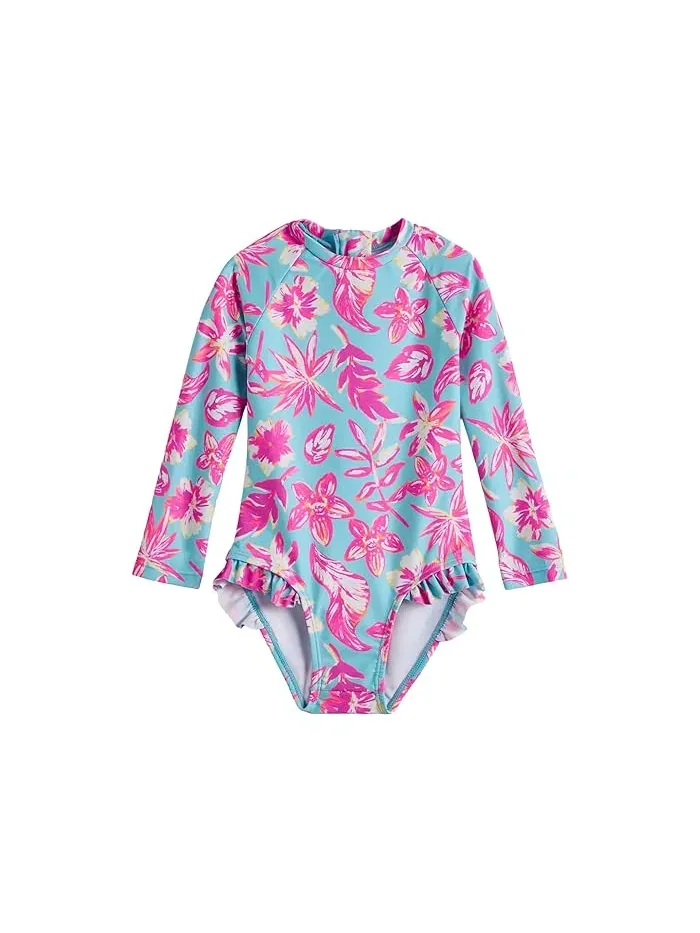Купальник с воланами Tropical Glow Recycled Leg Frill Surf Suit Snapper Rock Kids