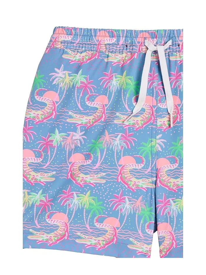 Плавки с принтом крокодила The Rock-a-crocs Lined Swim Trunk Chubbies Kids — изображение 3 из 3, синий