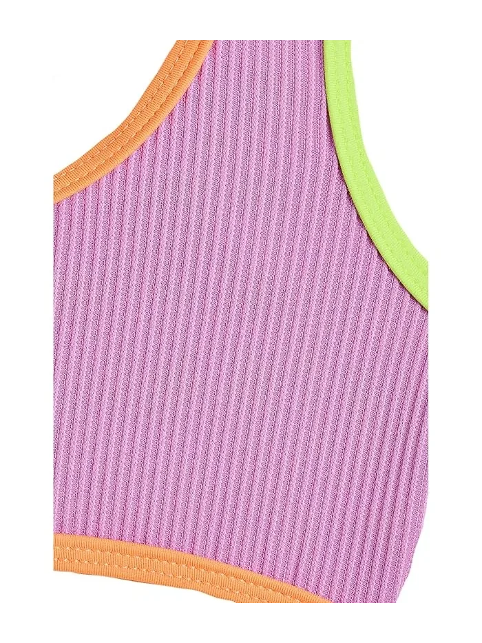 Купальник бикини Snapper Rock Kids Vacay Pop Recycled Crop — изображение 3 из 3, фиолетовый