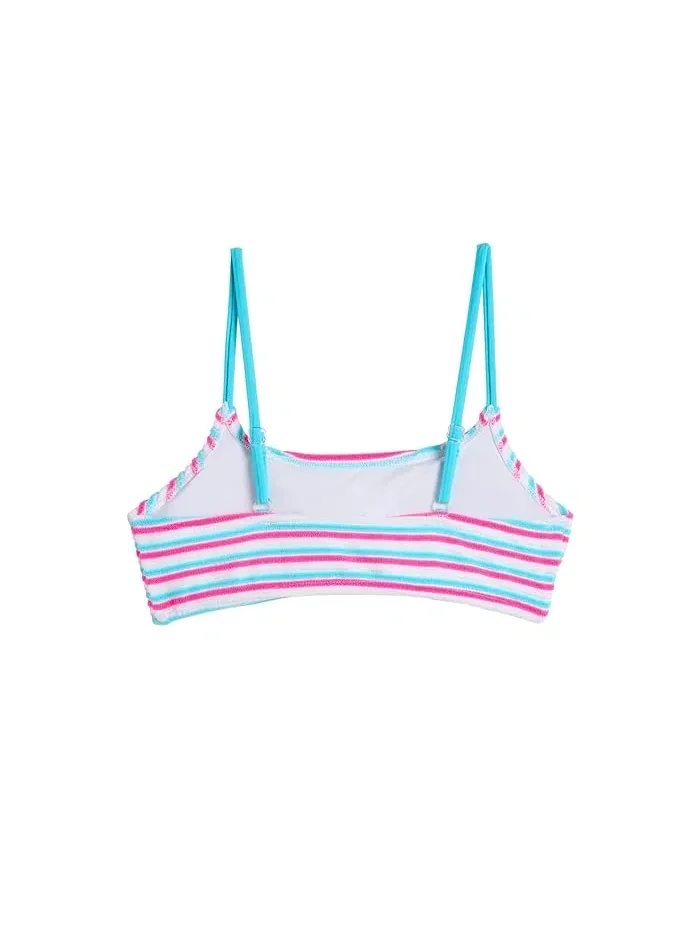 Купальник бикини Sorbet Stripe Teen Crop Snapper Rock Kids — изображение 2 из 3, розовый