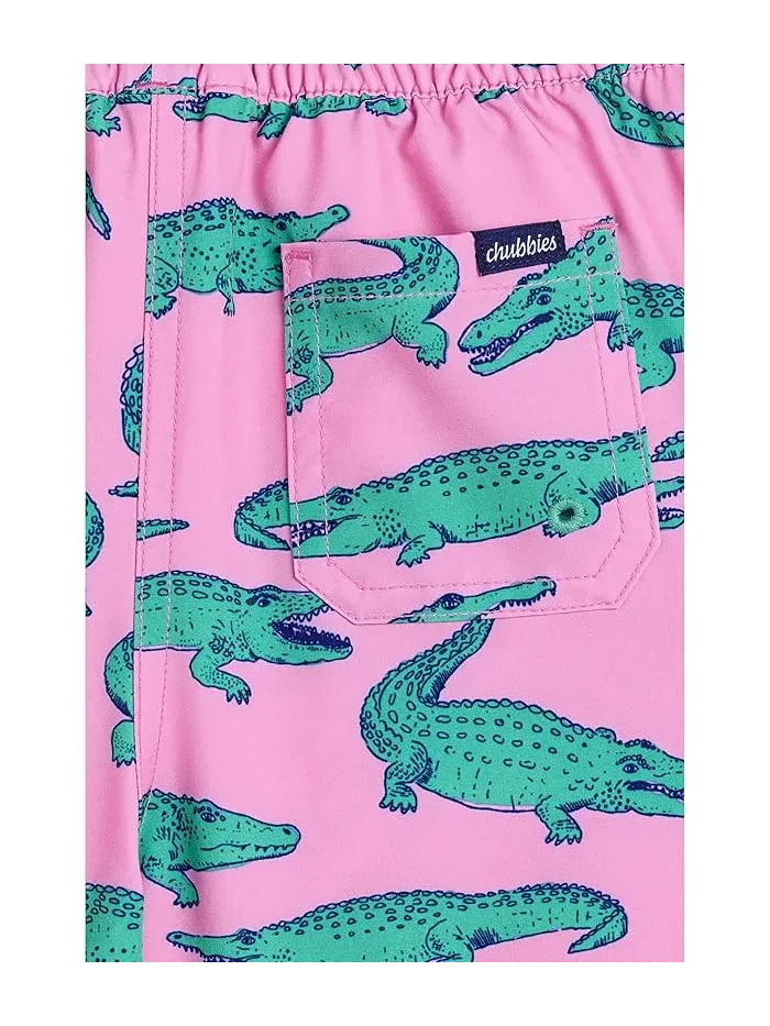 Плавки с крокодиловым принтом The Lil Glades Swim Trunks Chubbies Kids — изображение 3 из 3, темно-синий синий