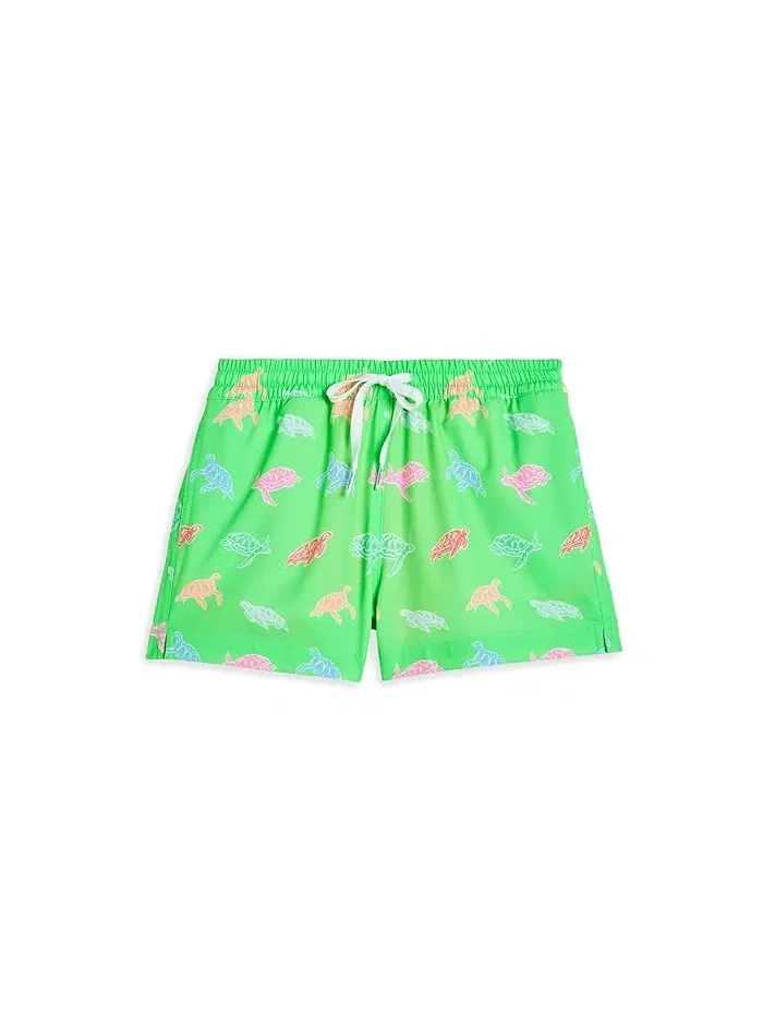 Плавки с принтом черепах The Turtally Awesomes Lined Swim Trunk Chubbies Kids