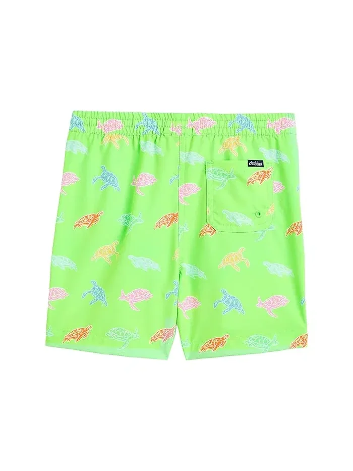 Плавки с принтом черепах The Lil Turtally Awesome Swim Trunk Chubbies Kids — изображение 2 из 3, яркий синий