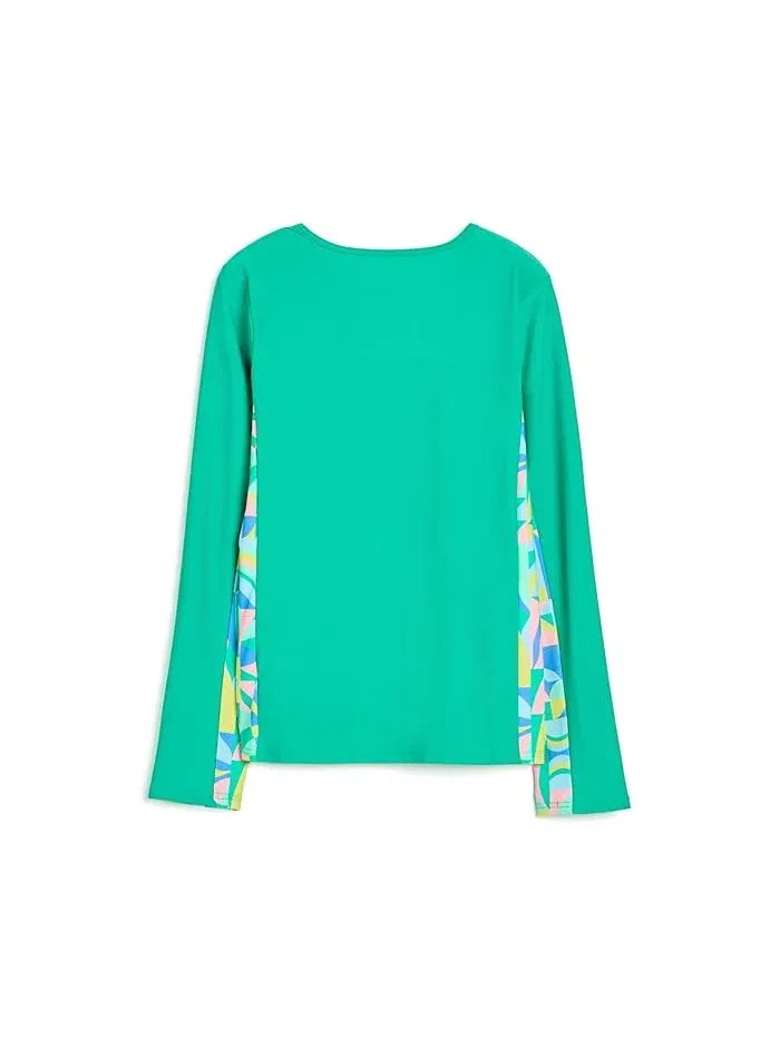 Рашгард с длинным рукавом UV Swim Shirt Speedo Kids — изображение 2 из 3, зеленый