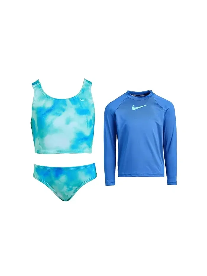 Купальный костюм для девочек с длинным рукавом модель Aquatic Awe Nike Kids