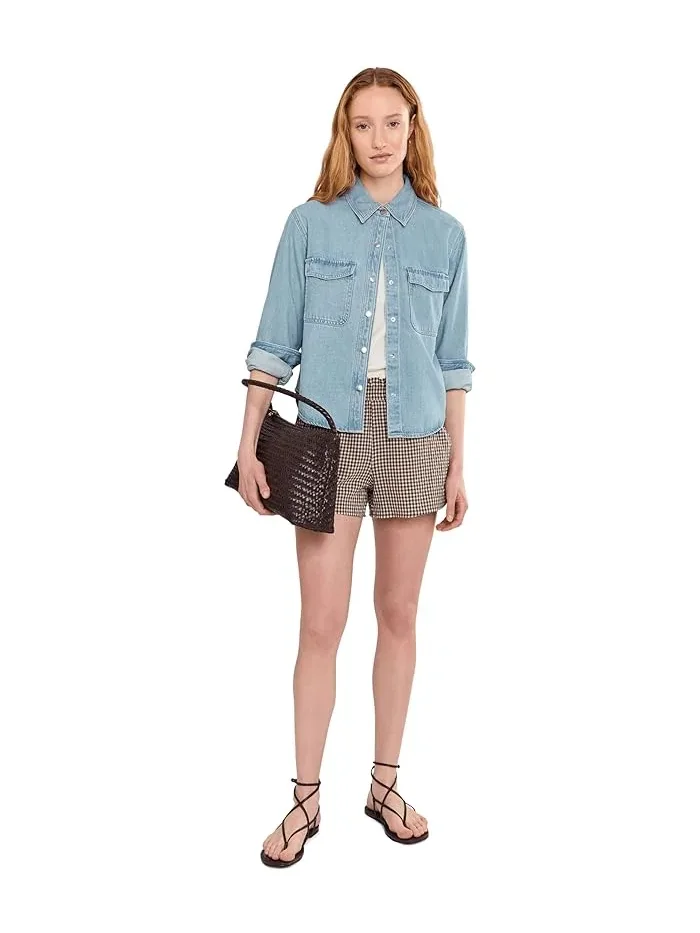 Куртка джинсовая свободная Shirt-Jacket Madewell — изображение 2 из 5, бежевый