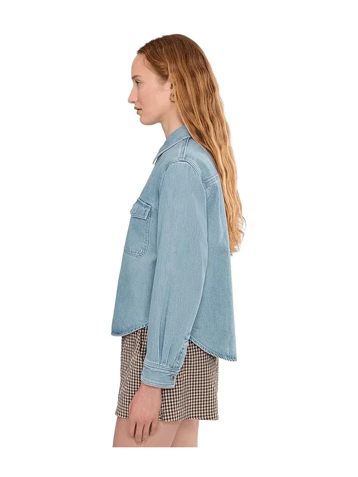 Куртка джинсовая свободная Shirt-Jacket Madewell — изображение 3 из 5, бежевый