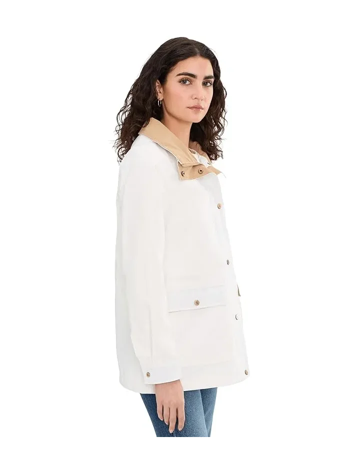 Куртка с контрастным капюшоном Anorak Contrast Hood Lauren Ralph Lauren — изображение 3 из 5, белый