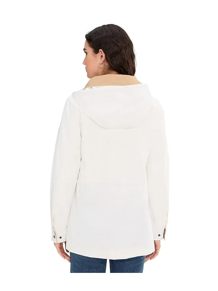 Куртка с контрастным капюшоном Anorak Contrast Hood Lauren Ralph Lauren — изображение 4 из 5, белый
