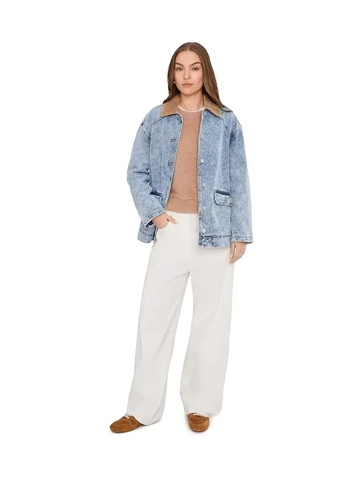 Куртка Relaxed Barn Jacket Avec Les Filles — изображение 2 из 5, светло-голубой