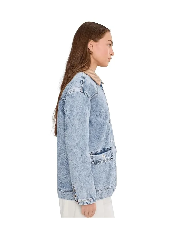 Куртка Relaxed Barn Jacket Avec Les Filles — изображение 3 из 5, светло-голубой