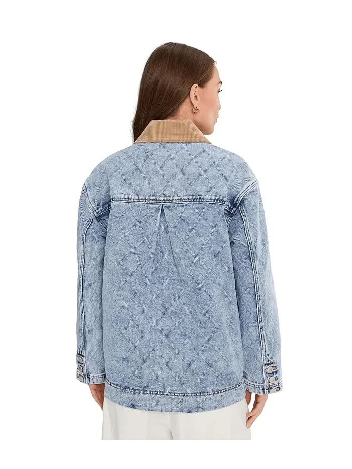 Куртка Relaxed Barn Jacket Avec Les Filles — изображение 4 из 5, светло-голубой
