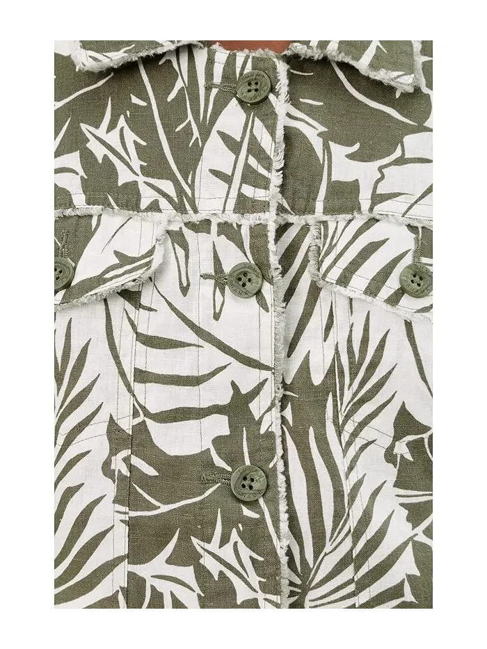 Куртка с цветочным принтом Palmae Beach Two Palms Raw Edge Tommy Bahama — изображение 5 из 5, розовый