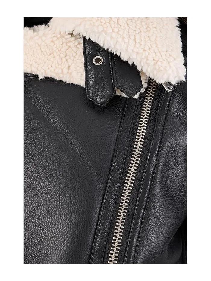 Куртка с воротником молния Zip Front Jacket with Collar Vince Camuto — изображение 5 из 5, коричневый