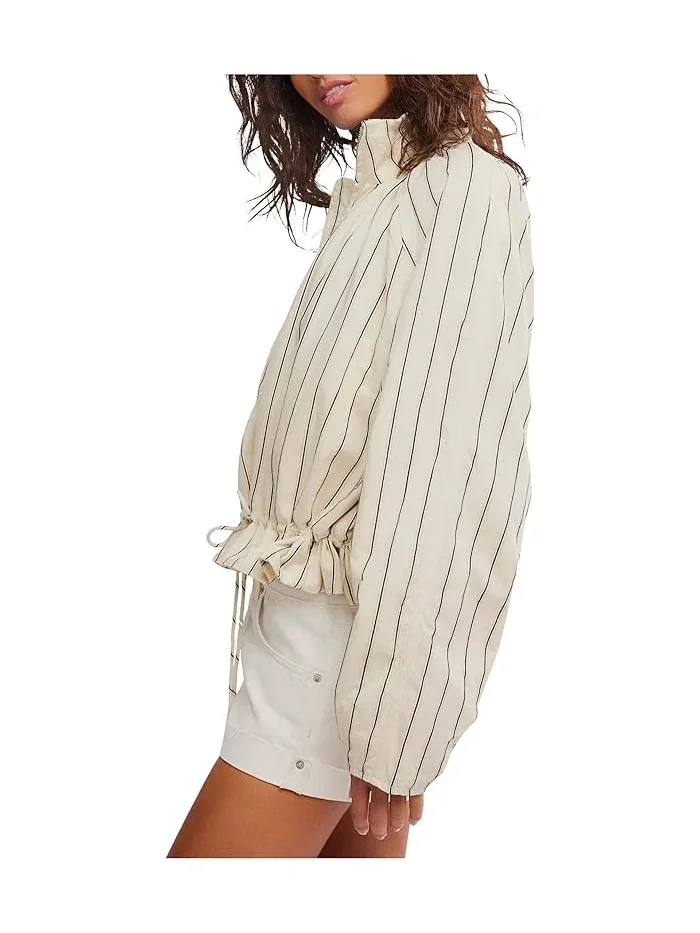 Куртка Free People Devon Striped Balloon — изображение 3 из 5, слоновая кость