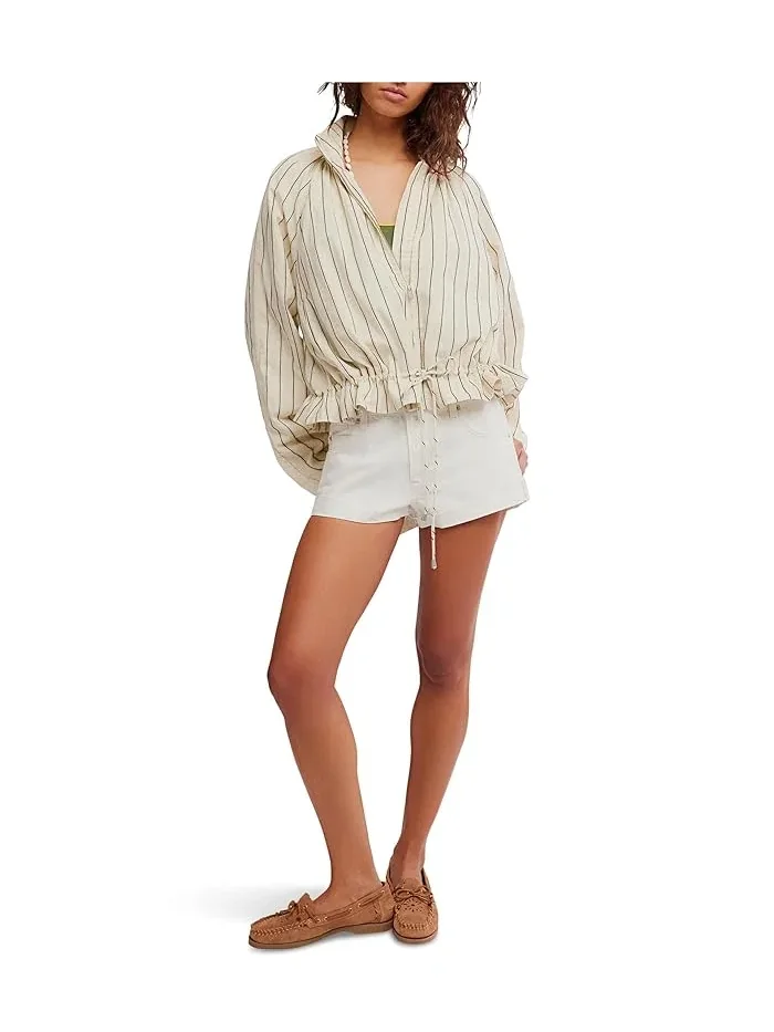 Куртка Free People Devon Striped Balloon — изображение 4 из 5, слоновая кость