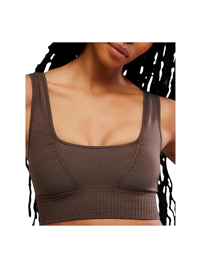 Спортивный бюстгальтер Square Neck Good Karma FP Movement — изображение 5 из 5, коричневый