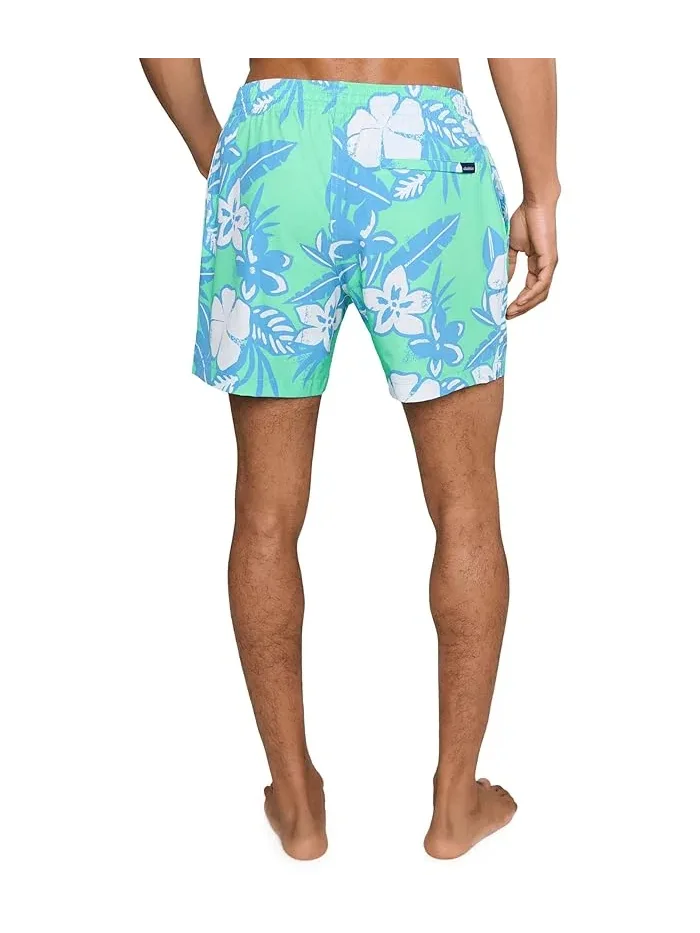 Плавки с цветочным принтом The Baja Breezies Chubbies — изображение 4 из 5, бирюзовый