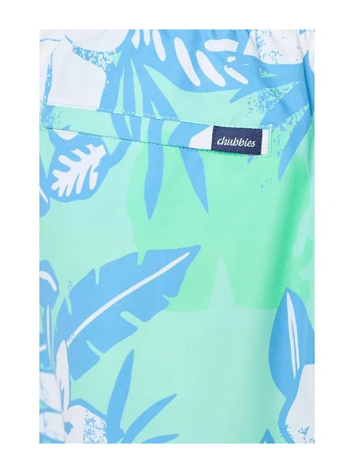 Плавки с цветочным принтом The Baja Breezies Chubbies — изображение 5 из 5, бирюзовый
