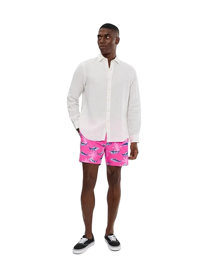 Плавки классические The Great Pink Sharks 5.5" Chubbies — изображение 2 из 5, яркий розовый