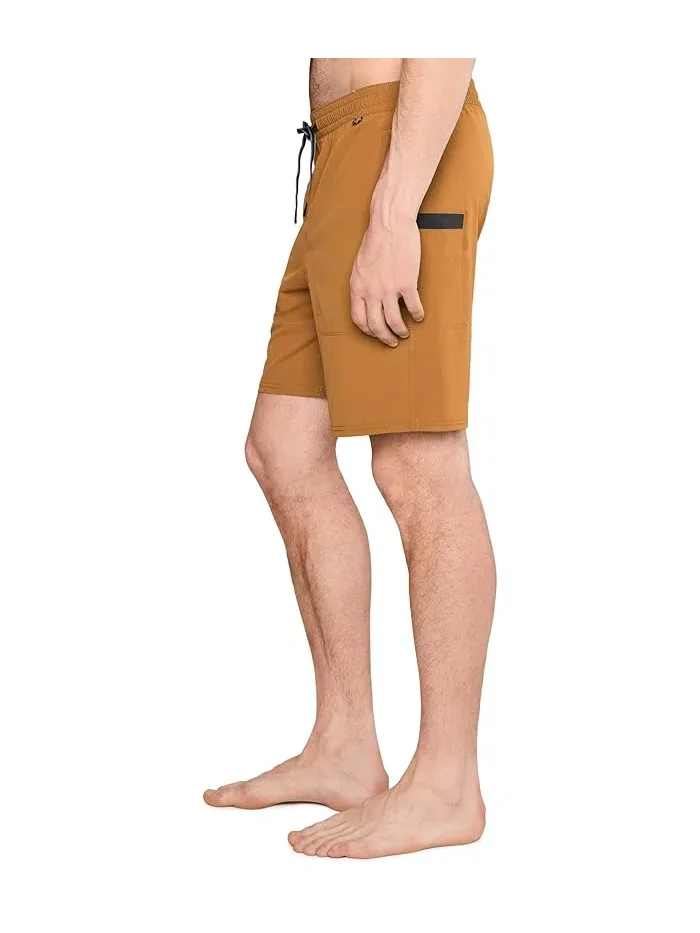 Шорты плавательные с эластичным поясом Crew Boatshort E-Waist Salty Crew — изображение 3 из 5, коричневый
