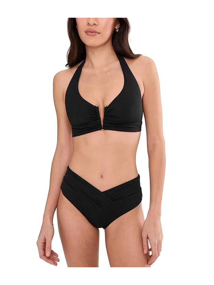 Купальник V-Wire Halter Top Viviana BECCA — черный
