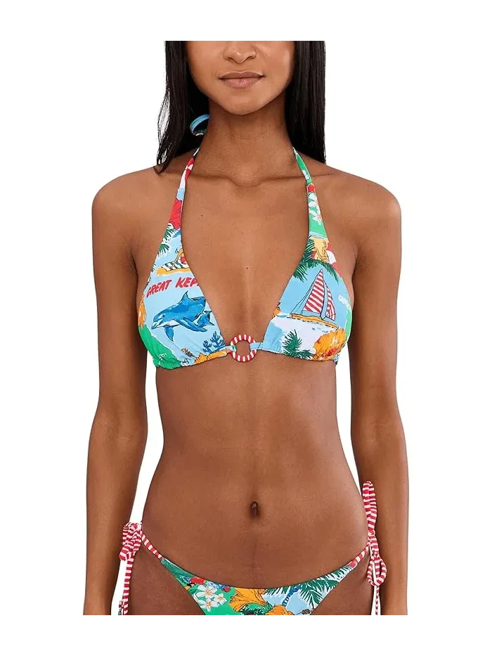 Купальник Seafolly Viva Vacation Longline Slide Tri — синий