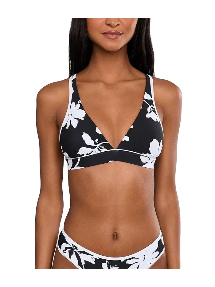 Купальник топ длинный V-образный Mayflower Multi Fit Longline Tri Seafolly — черный