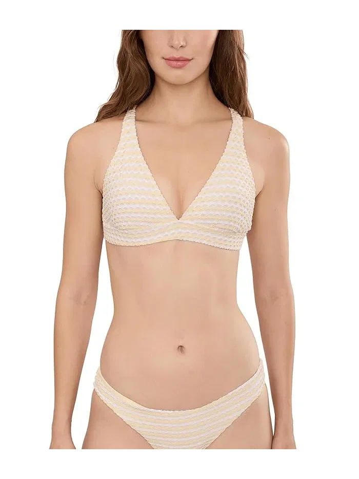Купальник Seafolly Mesh Effect Multi Fit Longline Tri — бежевый