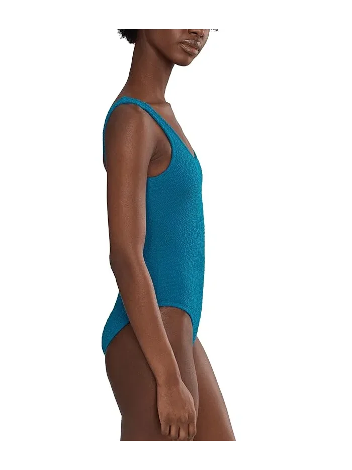 Купальник слитный Shoreline Pucker Nike — изображение 2 из 4, зеленый