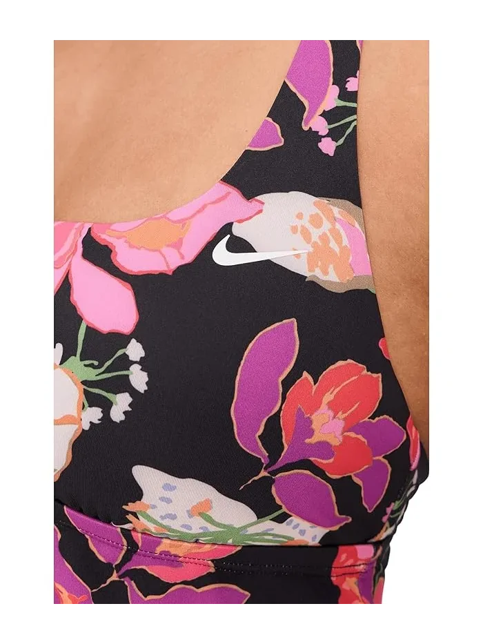 Купальник танкини с цветочным принтом Hot House Floral Square Neck Nike — изображение 5 из 5, черный