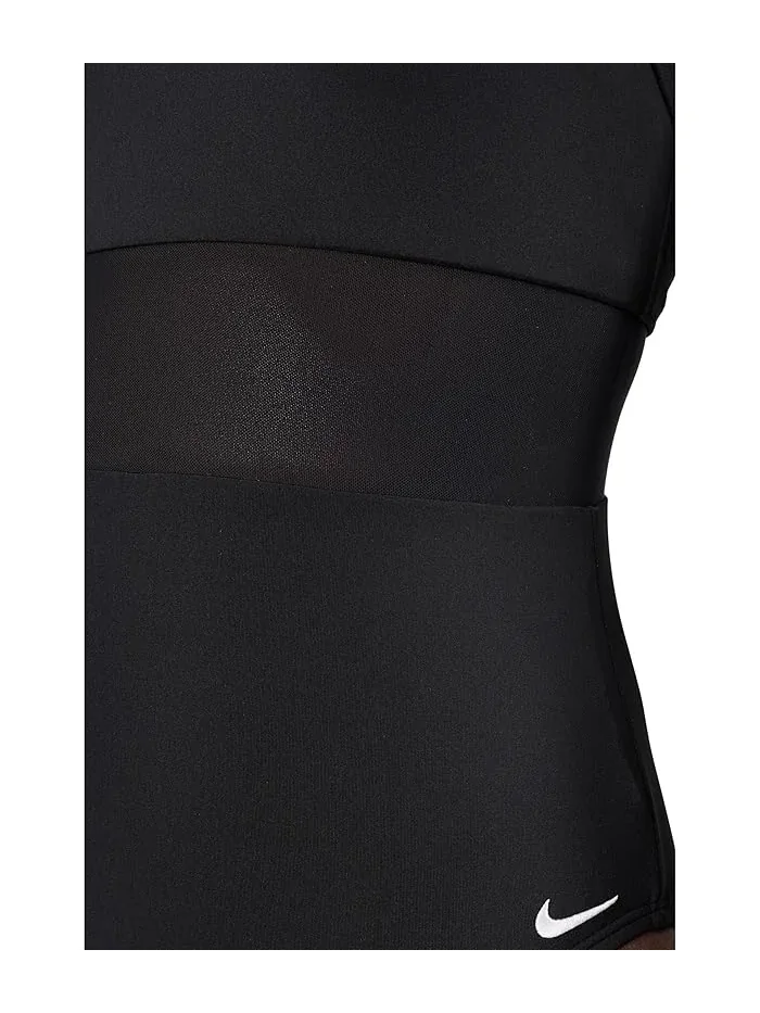 Купальник слитный Mesh V-Back Nike — изображение 4 из 4, черный