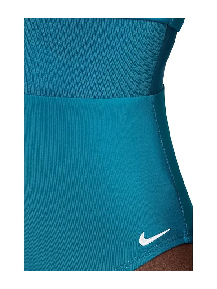 Купальник Nike Swim Mesh V Back One Piece — изображение 4 из 4, зеленый