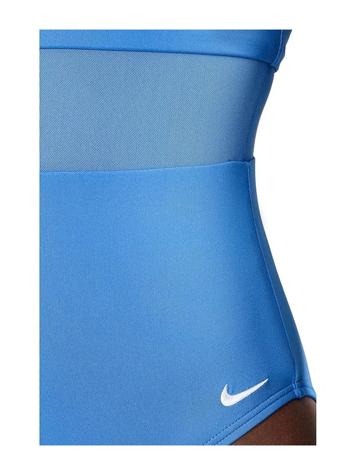 Купальник слитный Mesh V-Back Nike — изображение 4 из 4, синий